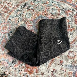 Gymshark Black Patterned Biker Shorts